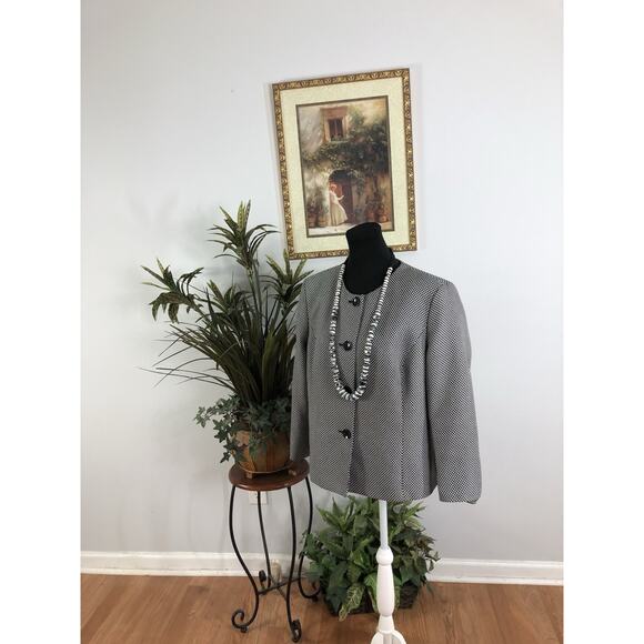 Kasper Women Jacket 18 Open 4 Button Front Office Siren Clueless Preppy Mob wife - Picture 4 of 8